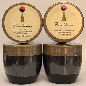 Four (4) Avon Far Away perfumed skin softeners - SEALED
